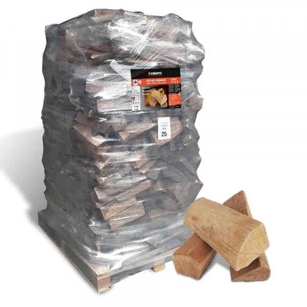 Premium ofengetrocknete Holzscheite – Eiche & Buche – 25 cm