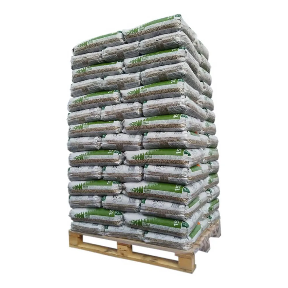 Green Forest Holzpellets – Palette mit 70 Säcken à 15 kg